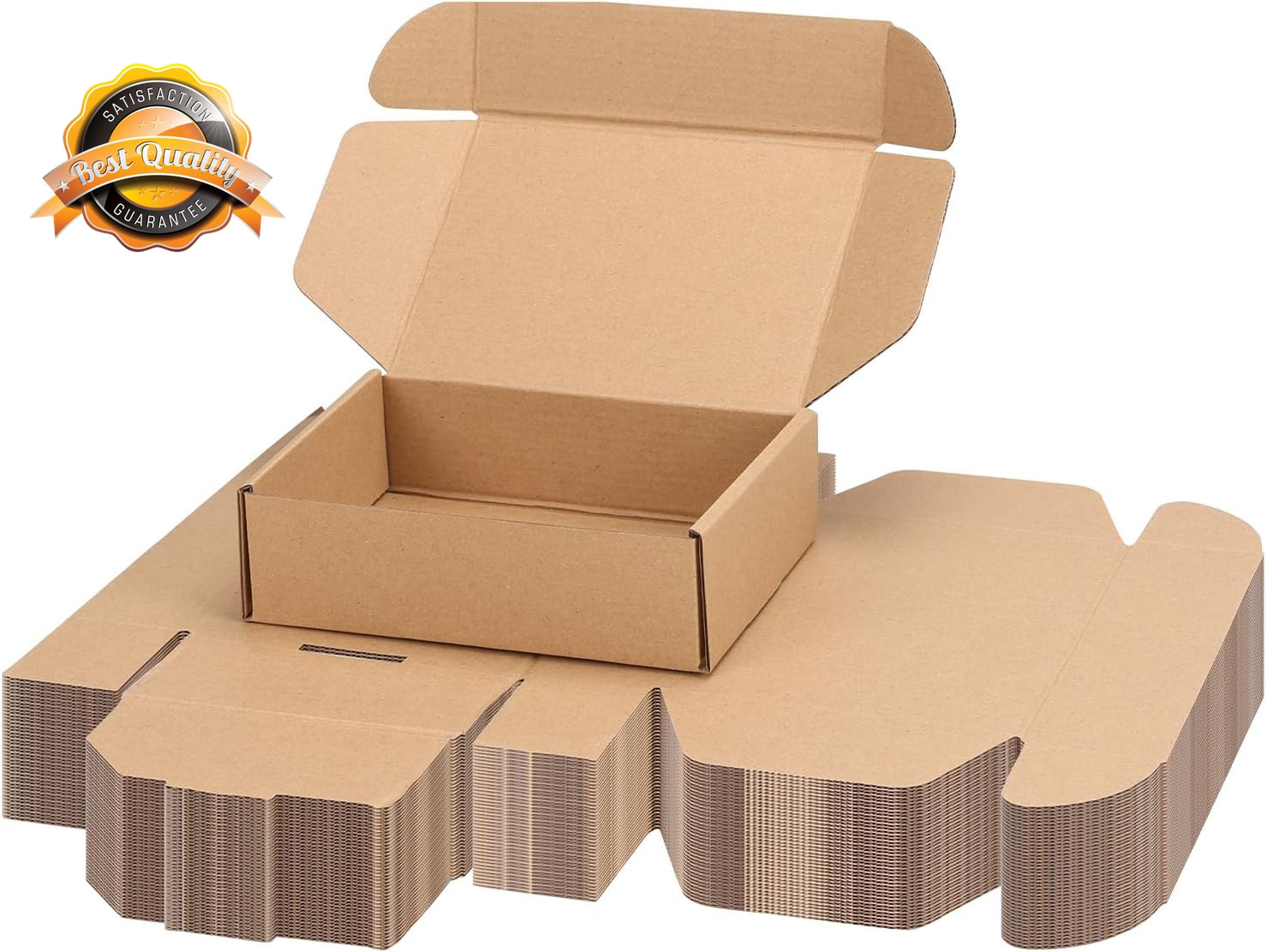 40 Pack 7x5x2 Shipping Boxes Brown Tab Lock Tuck Top Mailer Cardboard