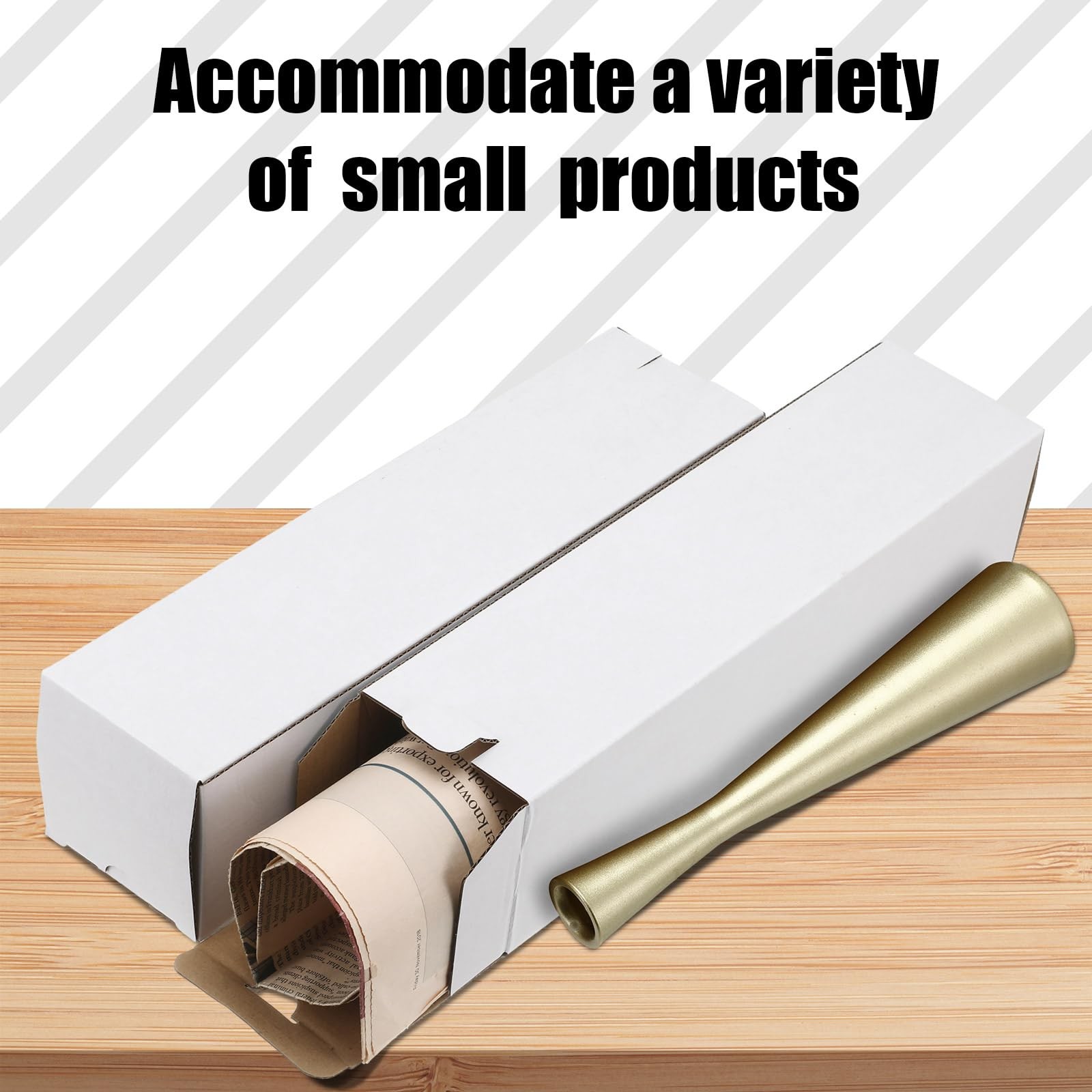 50 Pcs Mailing Tube 3 x 3 x 12 Inches Corrugated Cardboard Box Square Shippin…