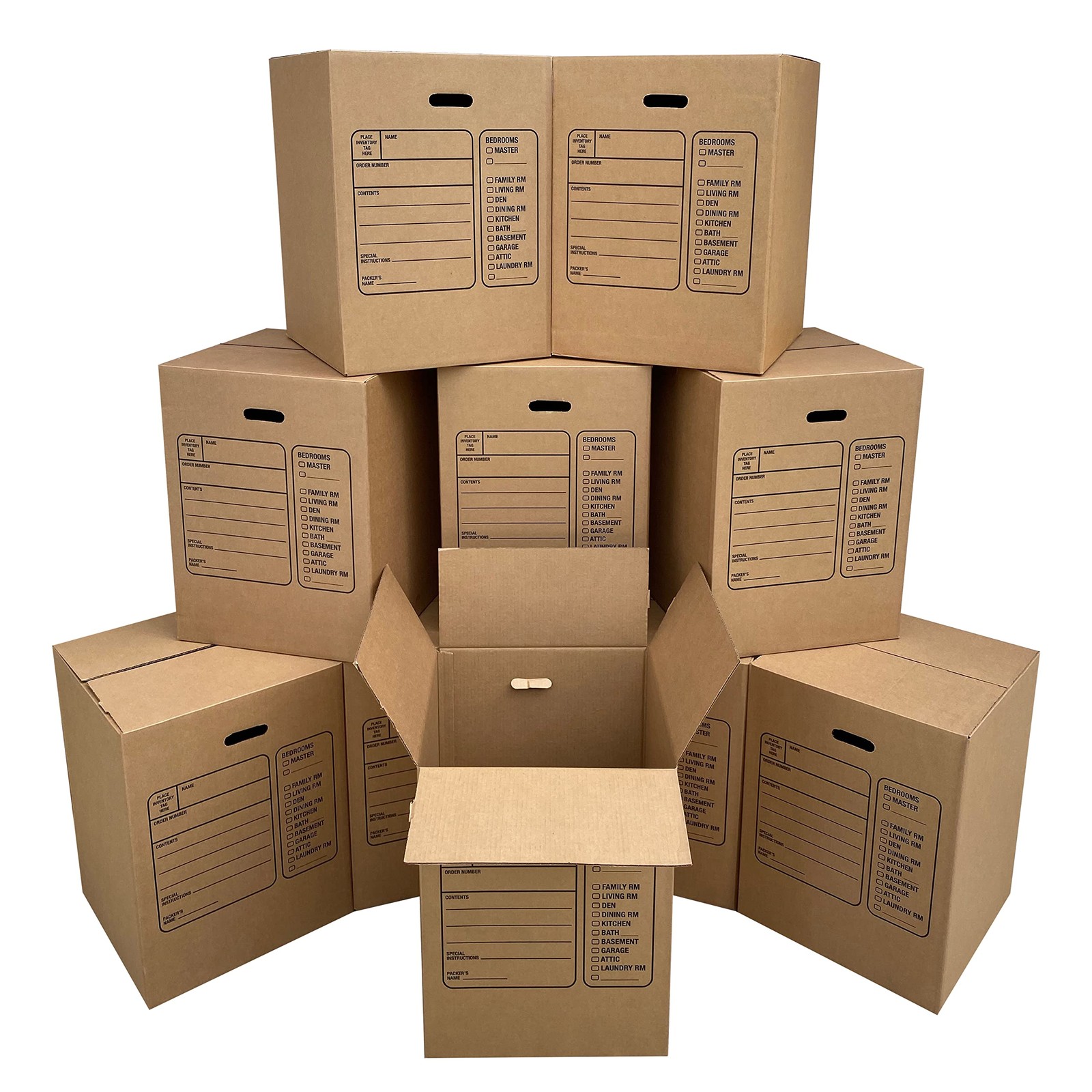 Moving Boxes with Handles 18x18x24 Brown BOXINDSLAR10 Uboxes