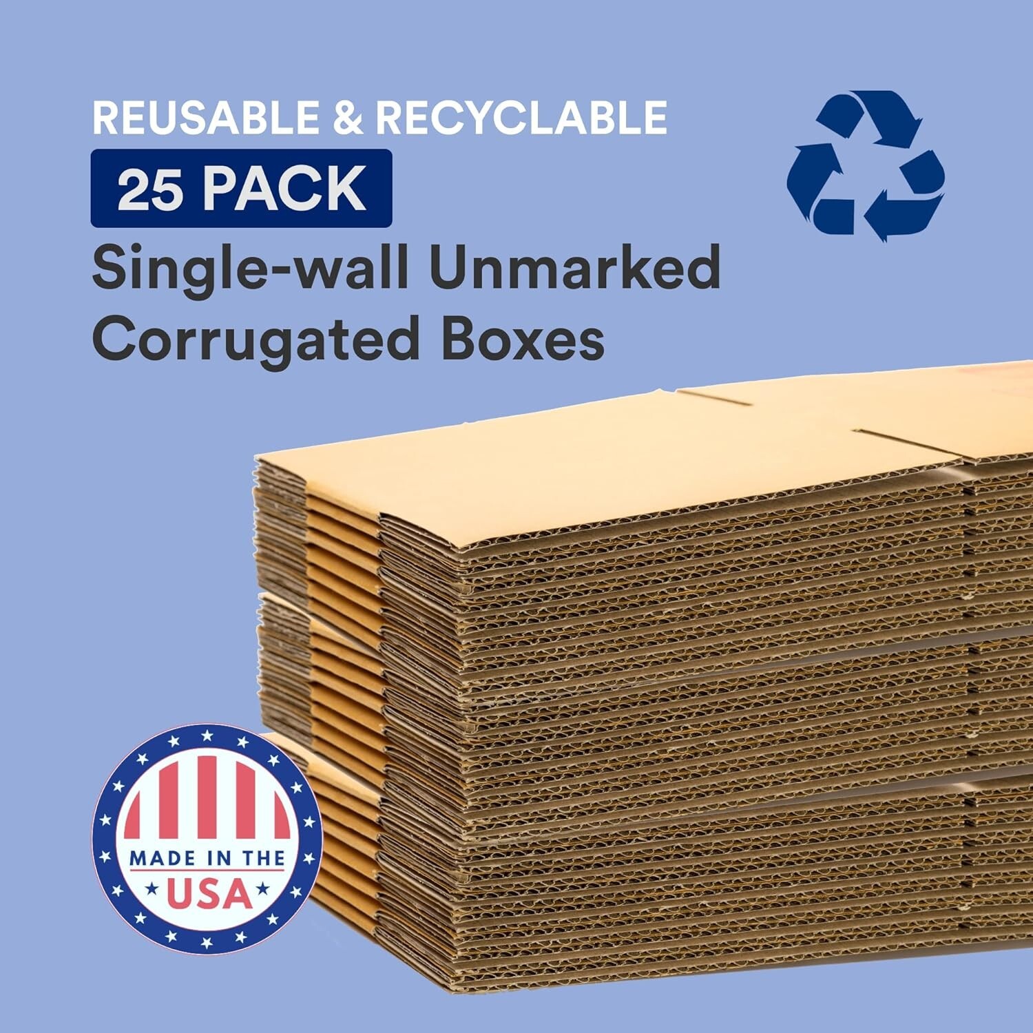 25-Pack 16″L x 10″W x 6″H Kraft Cardboard Boxes – Recyclable Shipping Solution