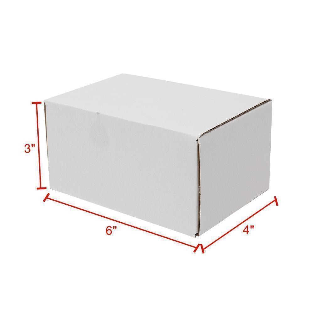 50 x White Mailers 6″x4″x3″ White Corrugated Mailers Shipping Packing Fold Boxs