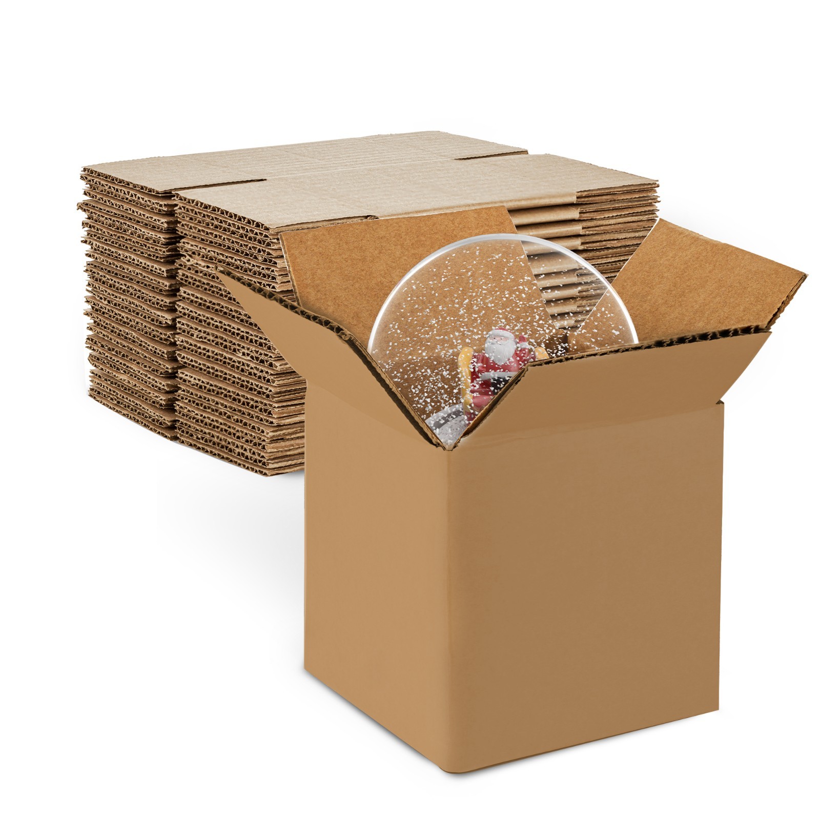MT Products Brown Cardboard Corrugated Shipping Boxes 5 x 5 x 5, Pack of 10