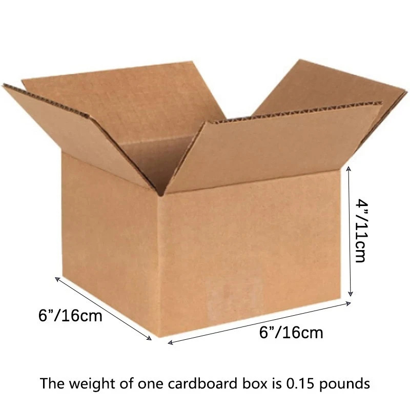 100 6x6x4 Cardboard Paper Boxes Mailing Packing Shipping Box Corrugated Carton