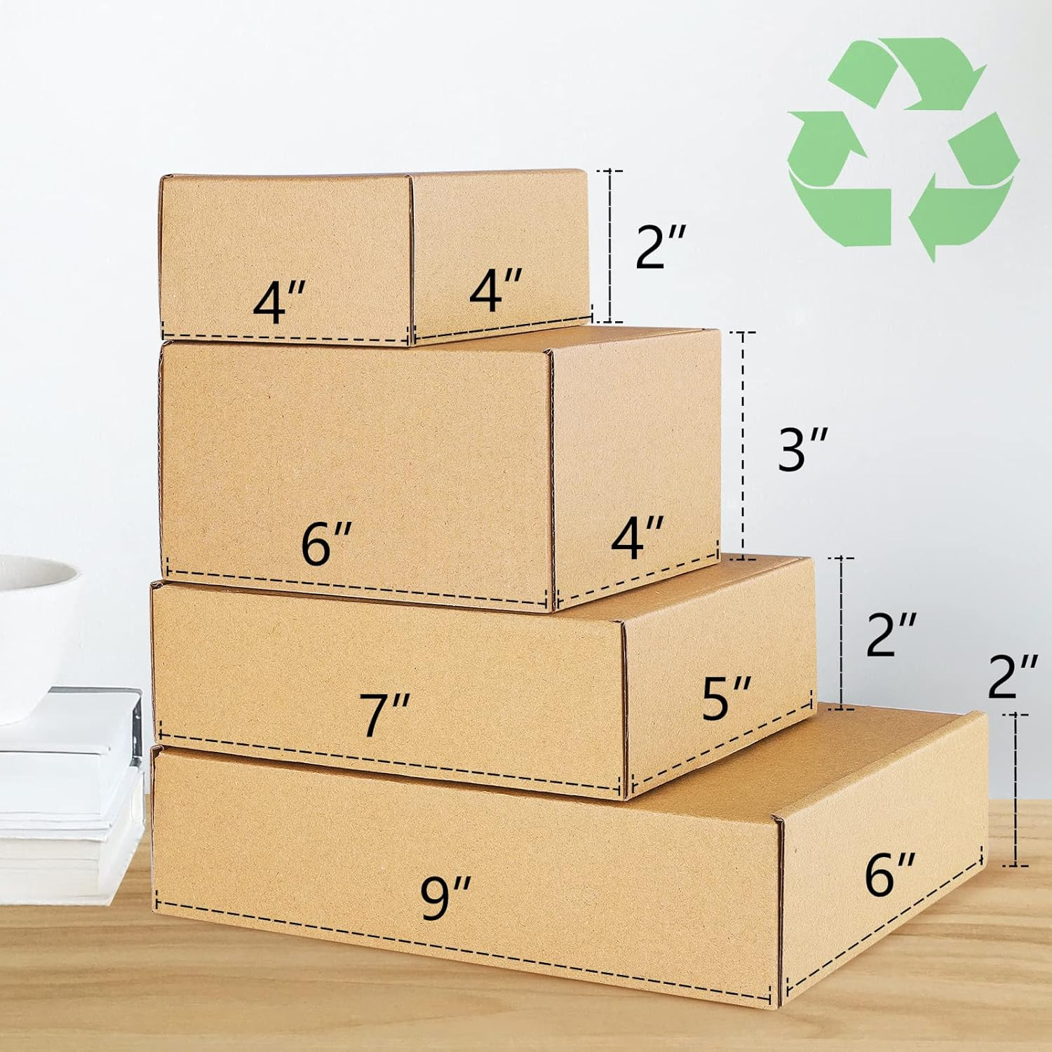 Small Shipping Boxes Corrugated Cardboard For Packaging Business Brown 50 Pack