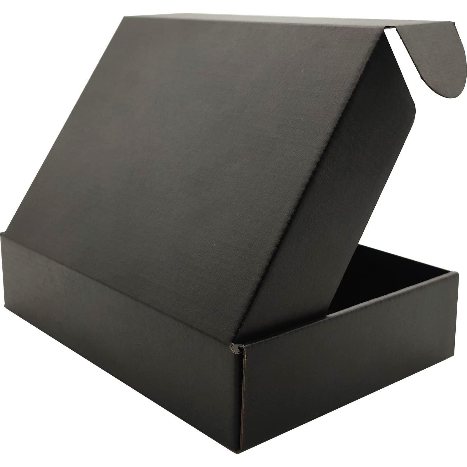 Small Black Shipping Boxes for Small Business Pack of 25-9X6X2 Inches Cardboard