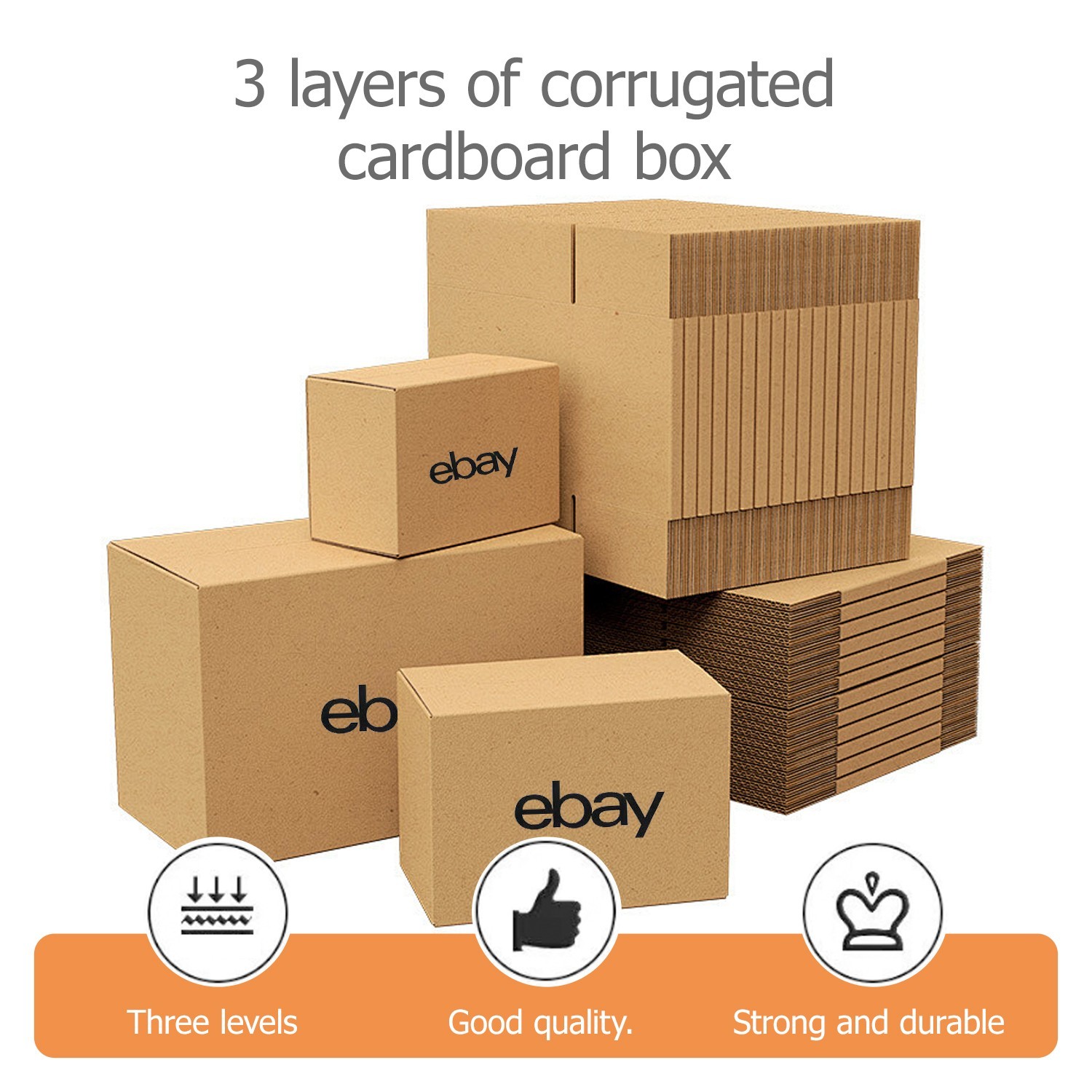 25-100 pcs 8″x 6″x4″ Shipping Packing corrugated cardboard boxes ebay UL