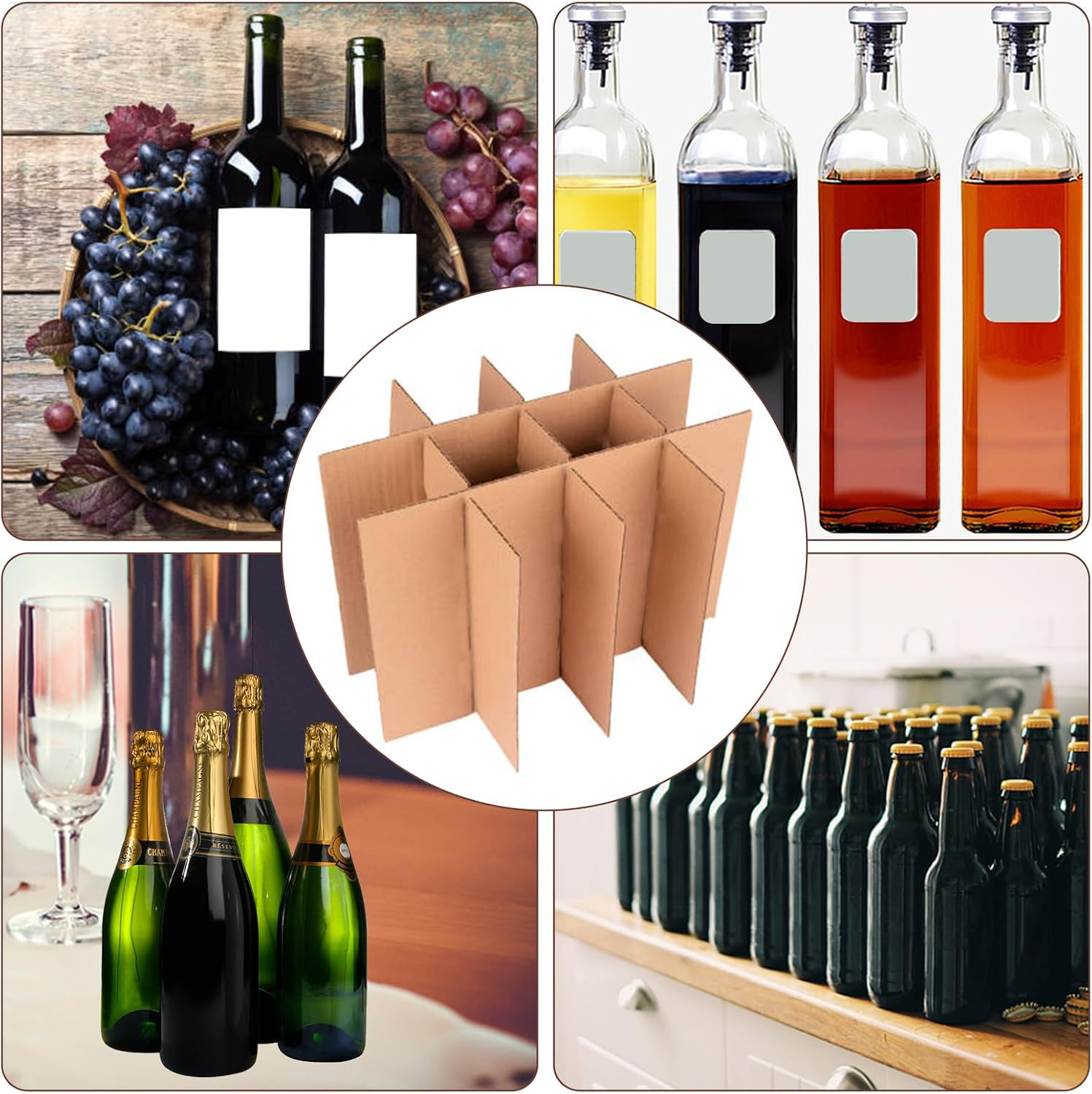 13 Sets Moving Box Glasses Divider Kits Cardboard Dividers Fit Boxes about 16 X