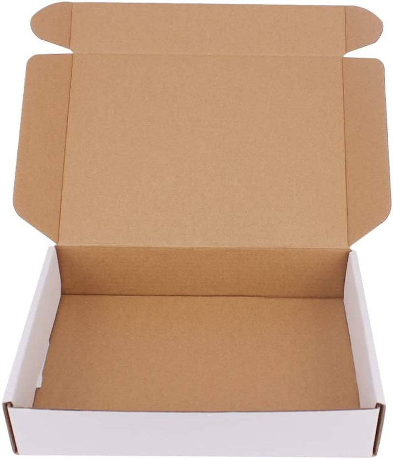 30 Pack 11X8.75X2 Inch Corrugated Box Mailers- White Cardboard Shipping Box Corr