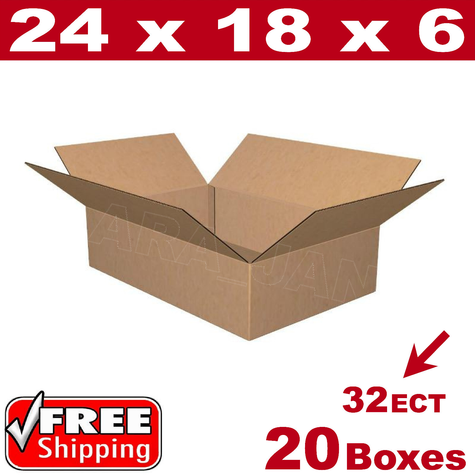 20 – 24x18x6 Cardboard Boxes Mailing Packing Shipping Box Corrugated Carton