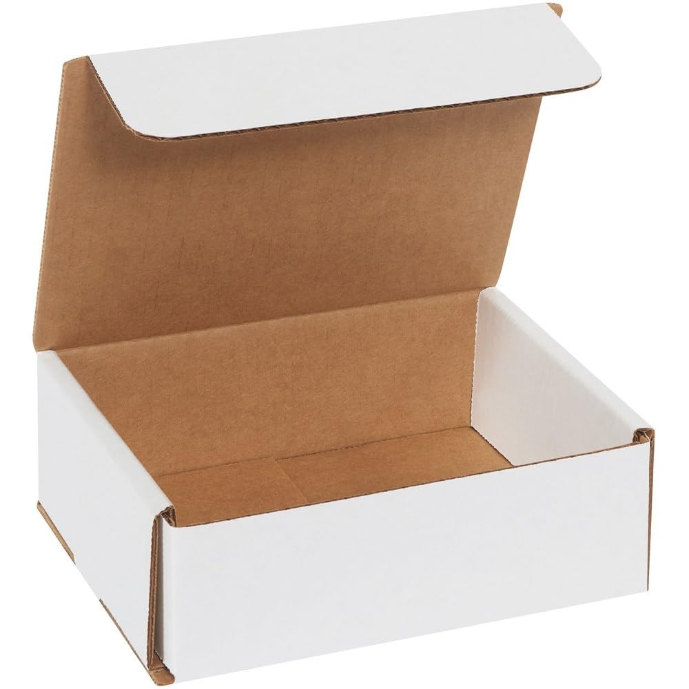 6 x 5 x 2 White Corrugated Mailers – Cardboard Box Mailers – Pack of 50