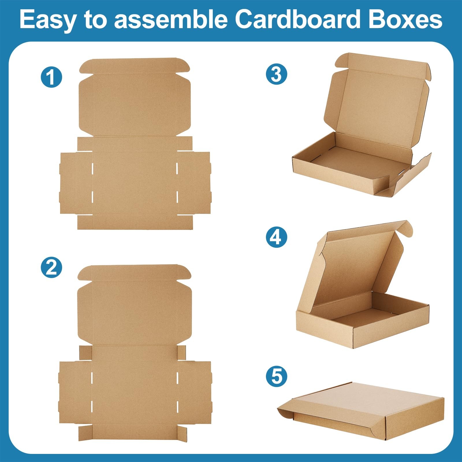 12Pack 9x6x2 Small Shipping Boxes – Brown Corrugated Cardboard Mailer Boxes f…