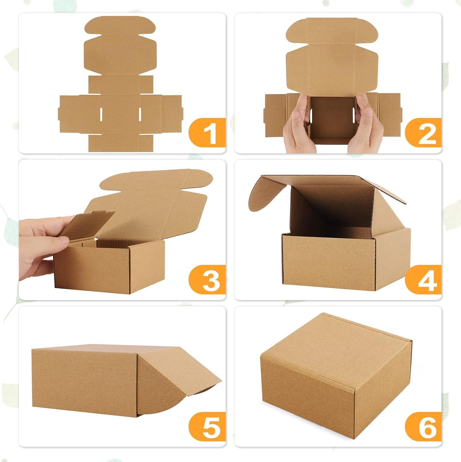 Small Shipping Boxes Corrugated Cardboard For Packaging Business Brown 50 Pack