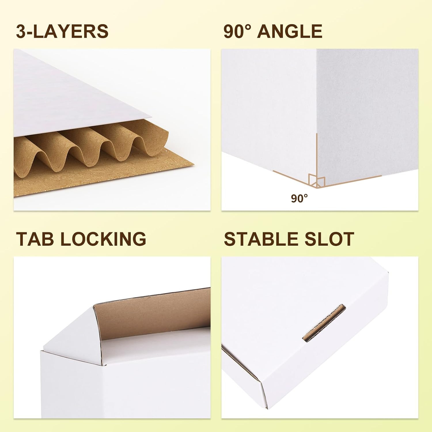 30-Pack 7x5x2 White Corrugated Shipping Boxes for Gifts & Small Business