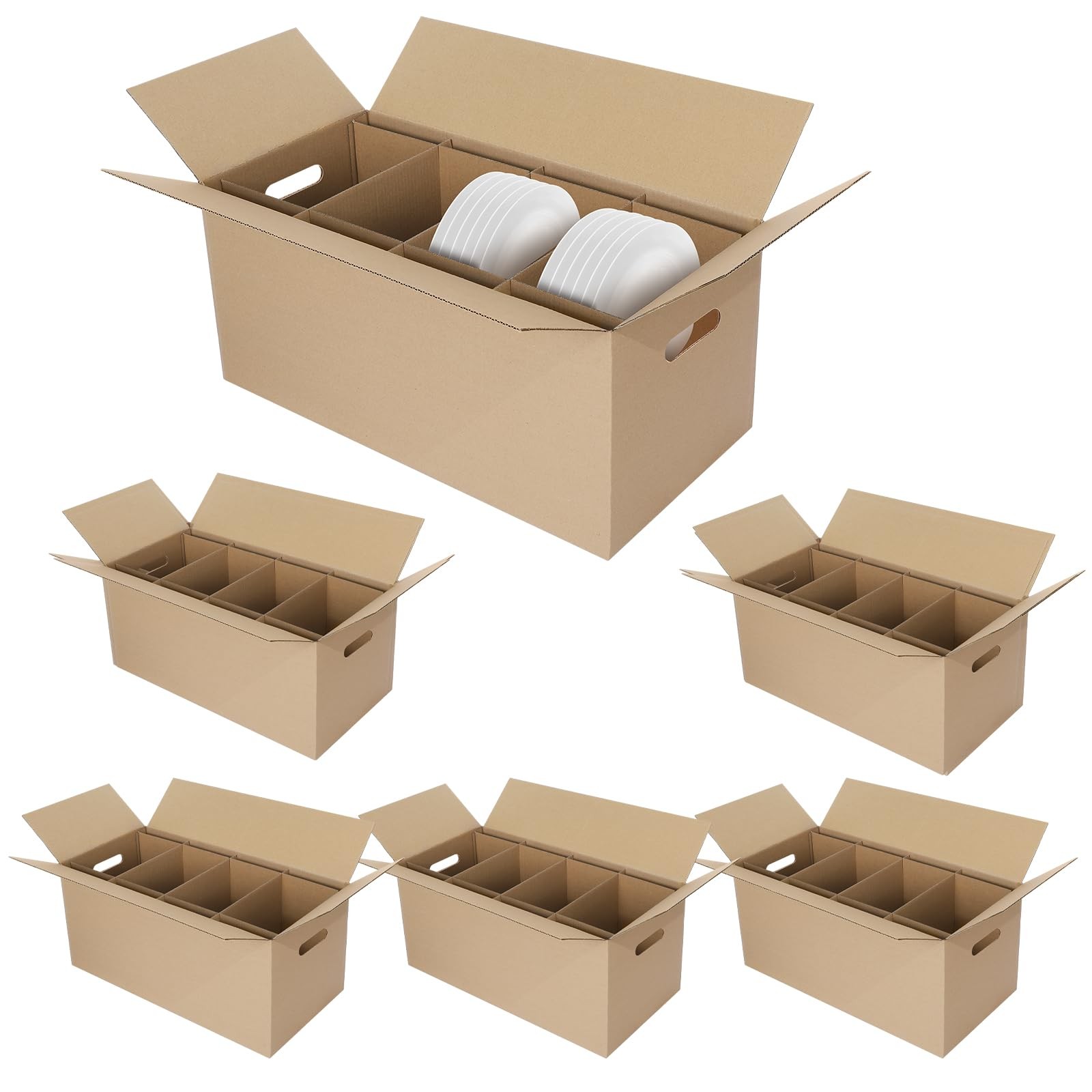 6 Sets Dish Packing Kit Include 1 Box 5 Dividers 1 Base Plate Each Set Kitche…