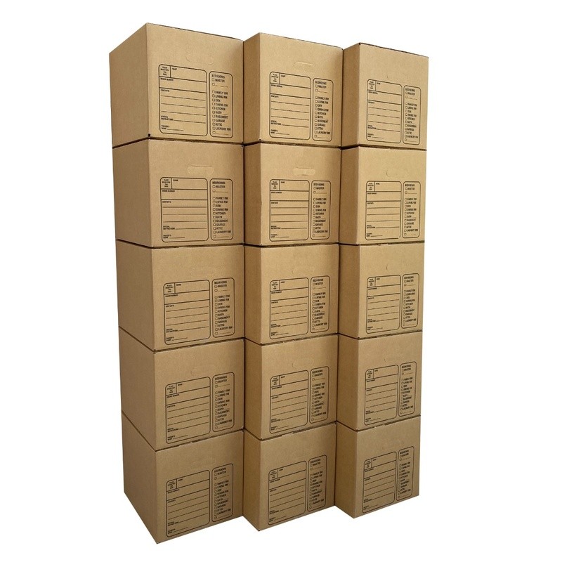 Small Moving Boxes W/ Built-in Handles Heavy Items Packing & Transport New