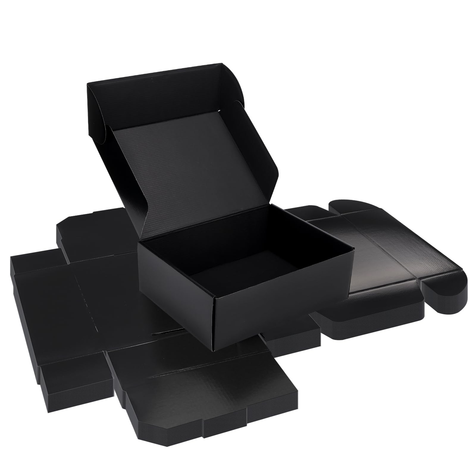 Rempry 12x9x4 Black Shipping Boxes 20 Pack, Large Cardboard Mailer Boxes for Sma