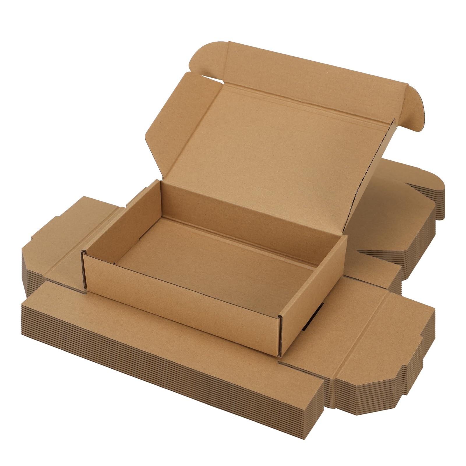 9x6x2 inch Shipping Boxes Set of 15 Brown, Inner Size 8.6×5.6×1.6 inch Cardbo…