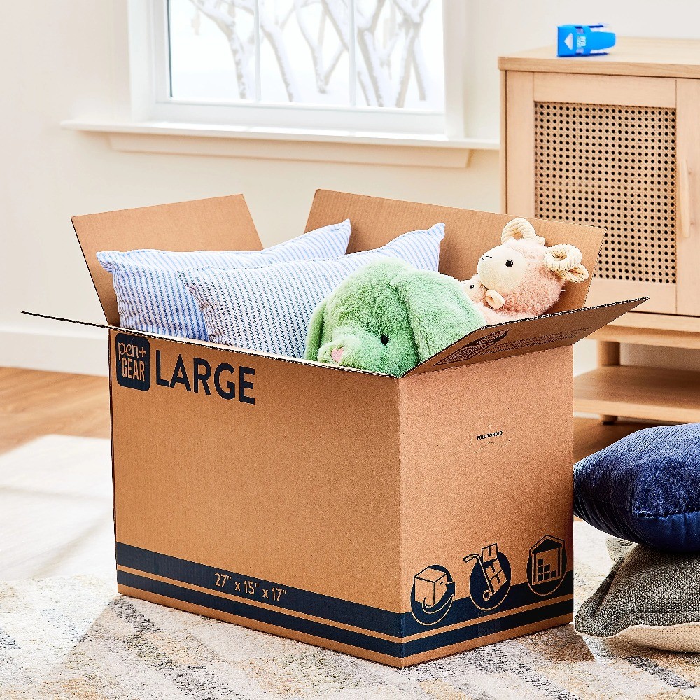 (10 pack) Pen+Gear Large Moving Boxes, 27L x 15W x 17H, Kraft