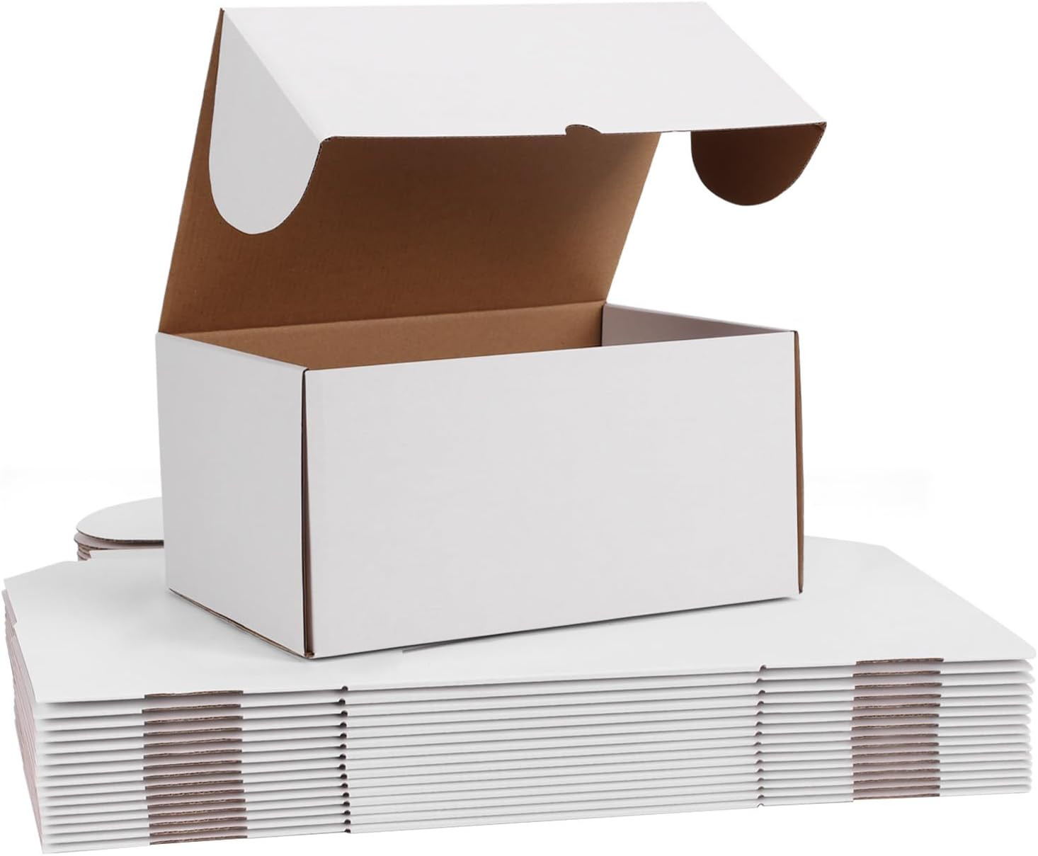 12X9X6 Inches White Shipping Boxes Pack of 15, Corrugated Cardboard Boxes 12 X