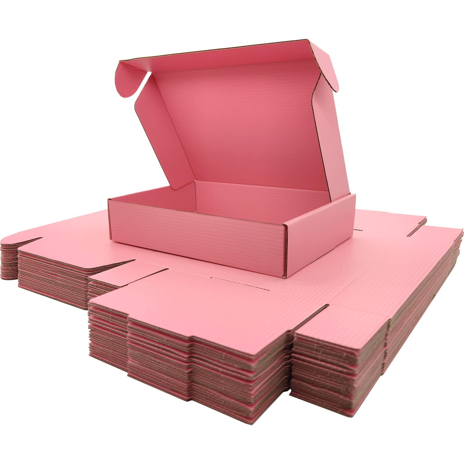 Small Pink Shipping Boxes for Small Business Pack of 25-9x6x2 inches Cardboar…