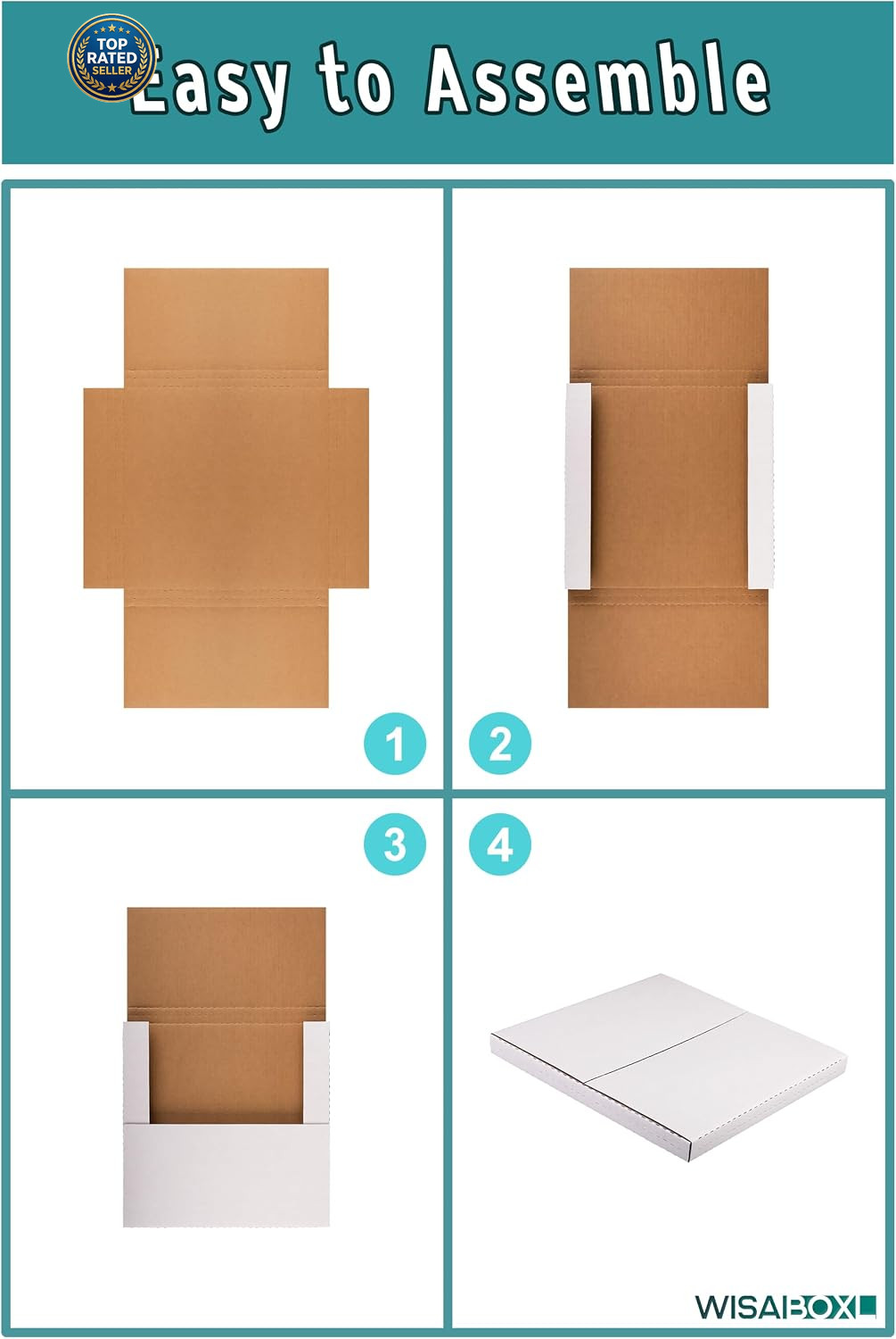 9X6X1.3 Inch Shipping Boxes with Fragile Stickers, Brown, 25-Pack | CD, DVD, Boo