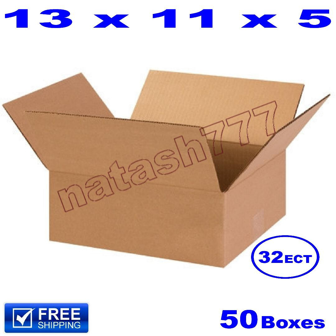 50 – 13x11x5 Cardboard Boxes 32-ECT Mailing Packing Shipping Corrugated Carton