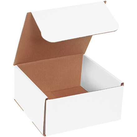 8 x 8 x 4″ White Corrugated Mailers For Mailing/Shipping ECT-32B 50/Case