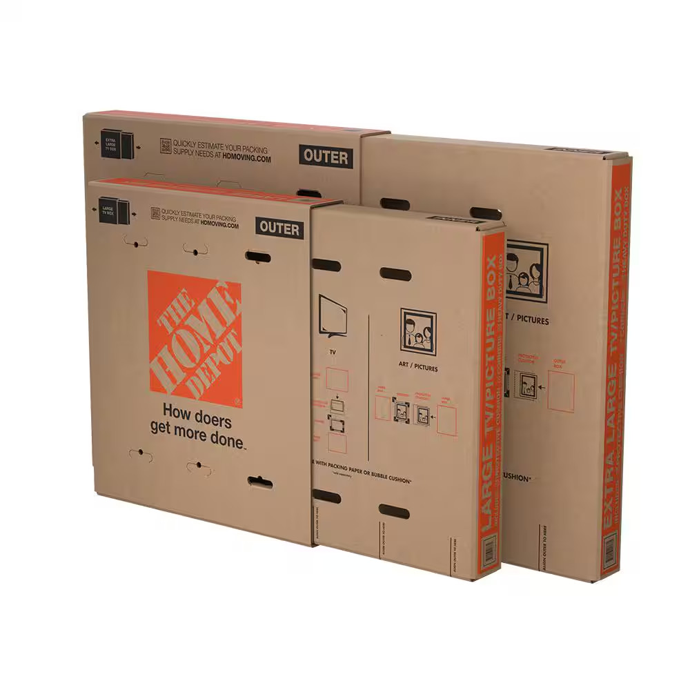 Large and Extra Large Heavy Duty Adjustable TV and Picture Moving, Shipping, Pac