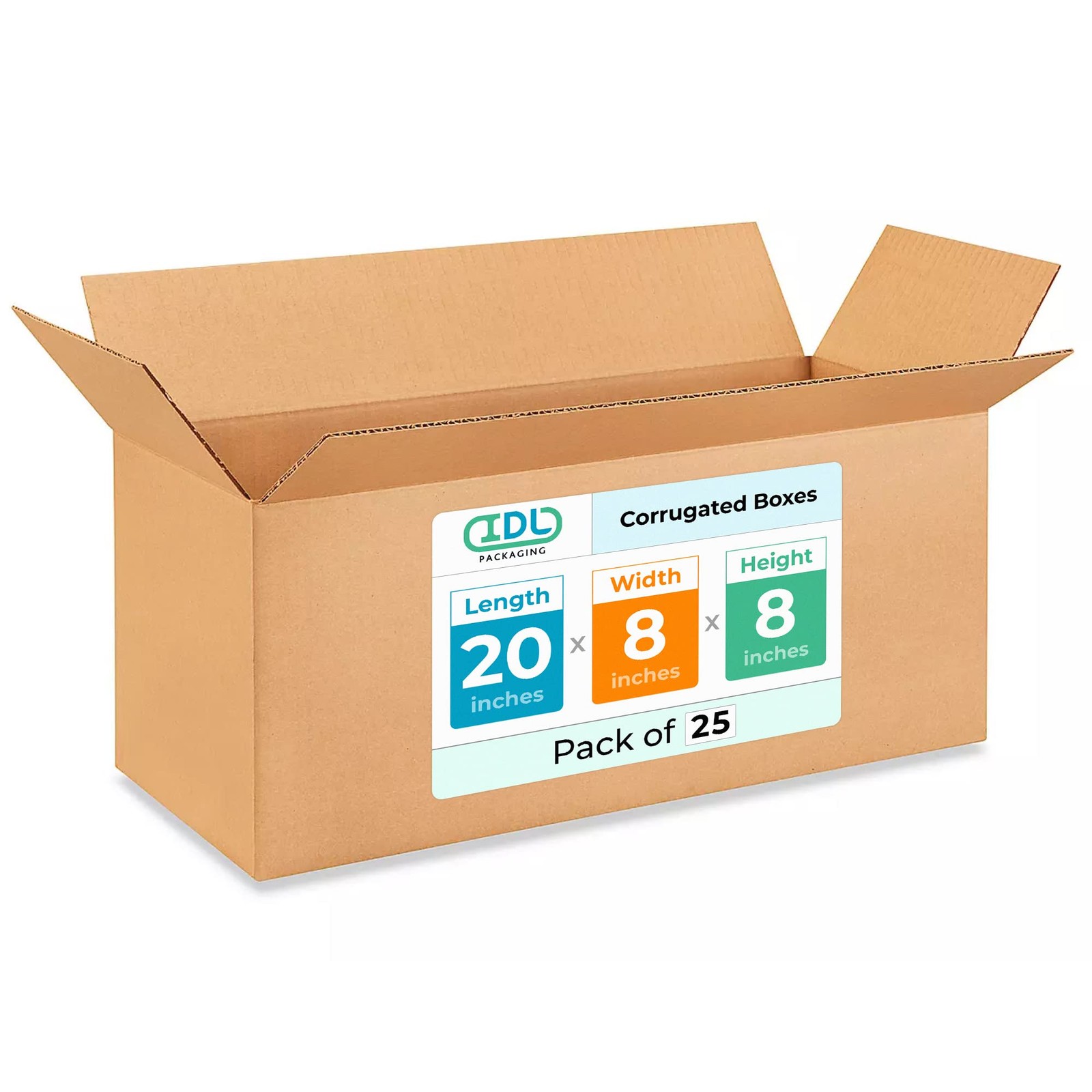 Long Shipping & Moving Boxes 20″L x 8″W x 8″H (25-Pack) – Extra Strength 200 …