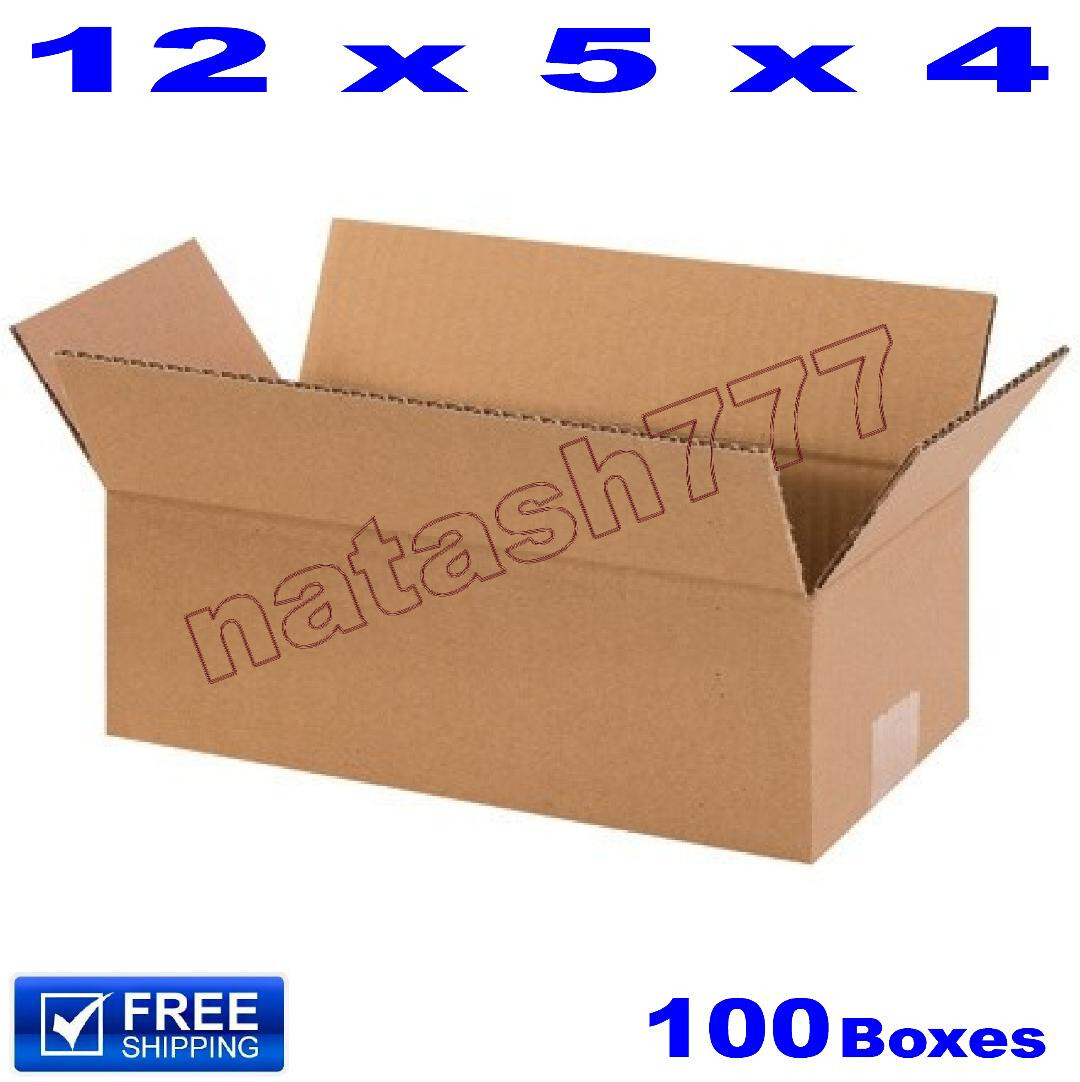 100 – 12x5x4 Cardboard Boxes 32-ECT Mailing Packing Shipping Corrugated Carton