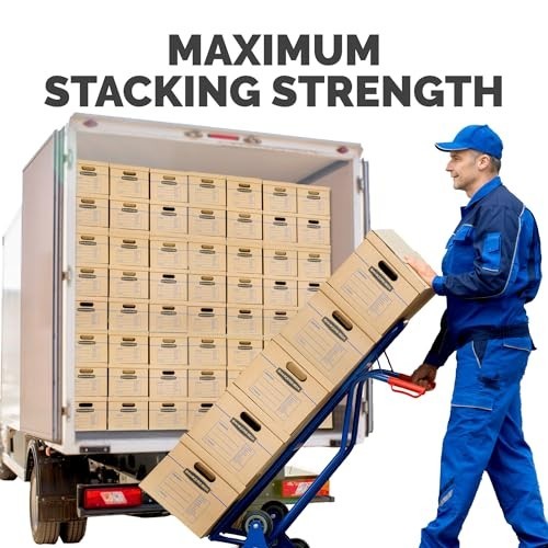 Moving Boxes 10 Pack, Small Storage Box with Lid, Reinforced Handles, Tape-Free