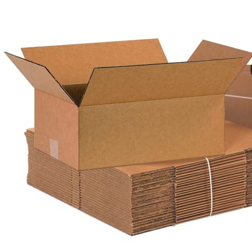 BOX USA 16 x 10 x 6 Corrugated Cardboard Storage Boxes Medium 16″L x 10″W x 6…