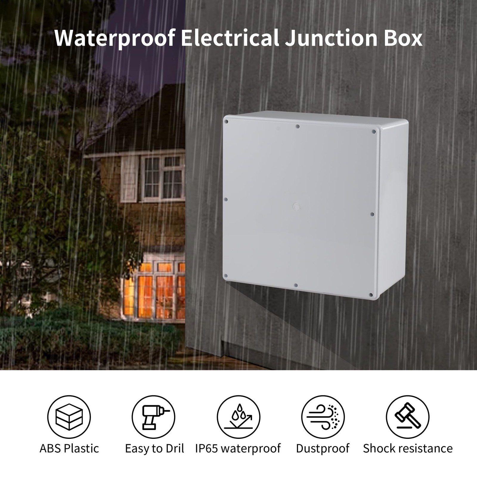 12″ x 12″ x 6″ ABS Plastic Dustproof Waterproof Box IP65 Junction Boxes Proje…