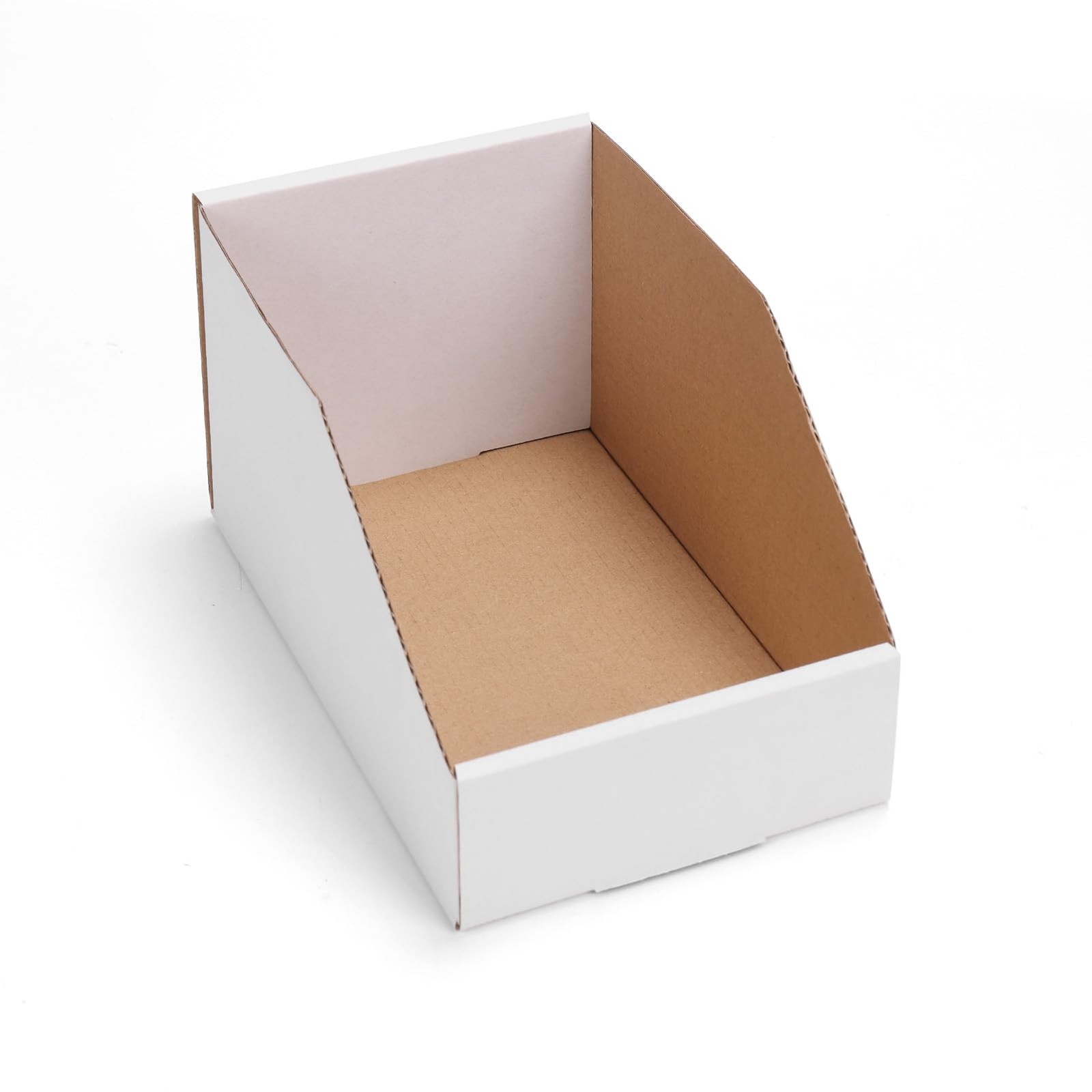 Cardboard Storage Bins 35 Pack, 9.4x4x4.5 Inch Cardboard Boxes, Corrugated Or…