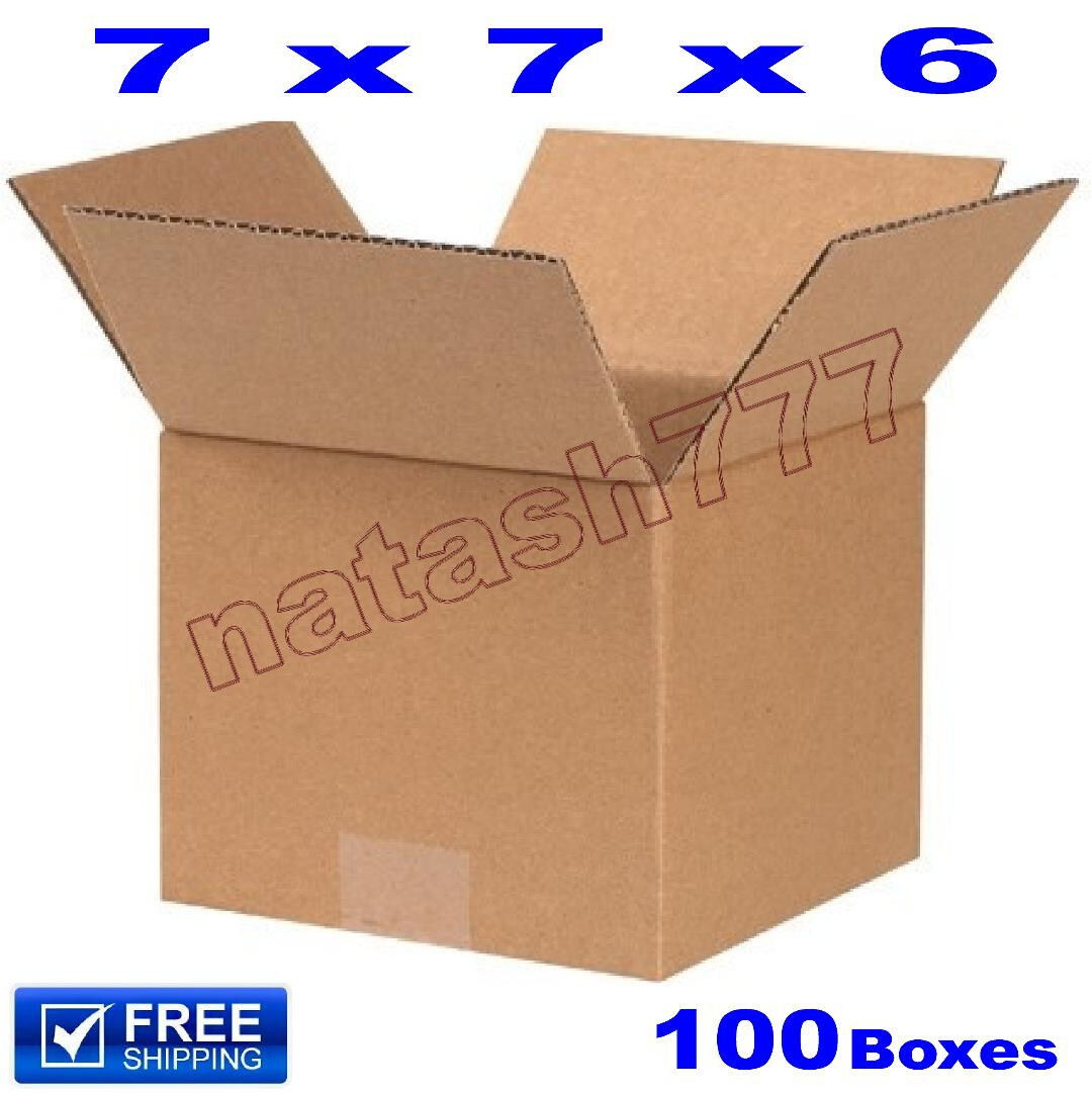 100 – 7x7x6 Cardboard Boxes 32ECT Mailing Packing Shipping Corrugated Carton