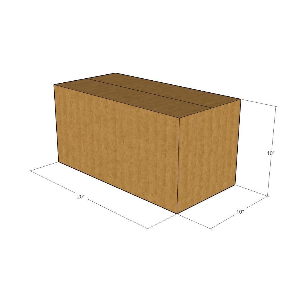 20x10x10 Long Corrugated Shipping Boxes 32 ECT Single-Wall, 5/Pack