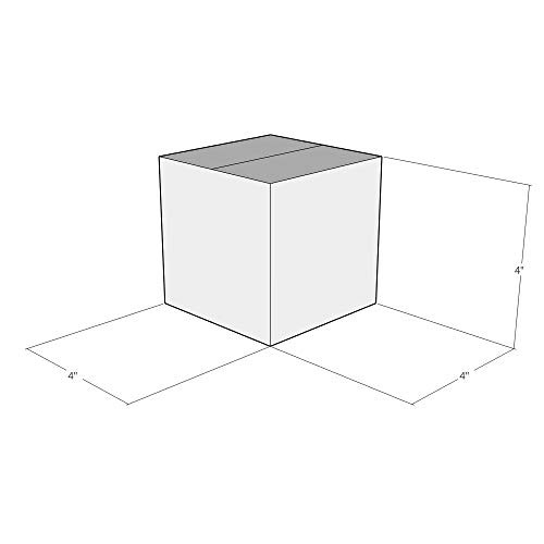 4x4x4 White Corrugated Shipping Boxes 32 ECT Single-Wall, 20/Pack