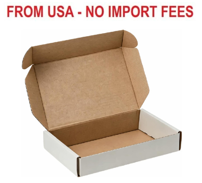 25 Pack 6″x4″x1″ inch Small Shipping Boxes White Corrugated Cardboard Box for Sm