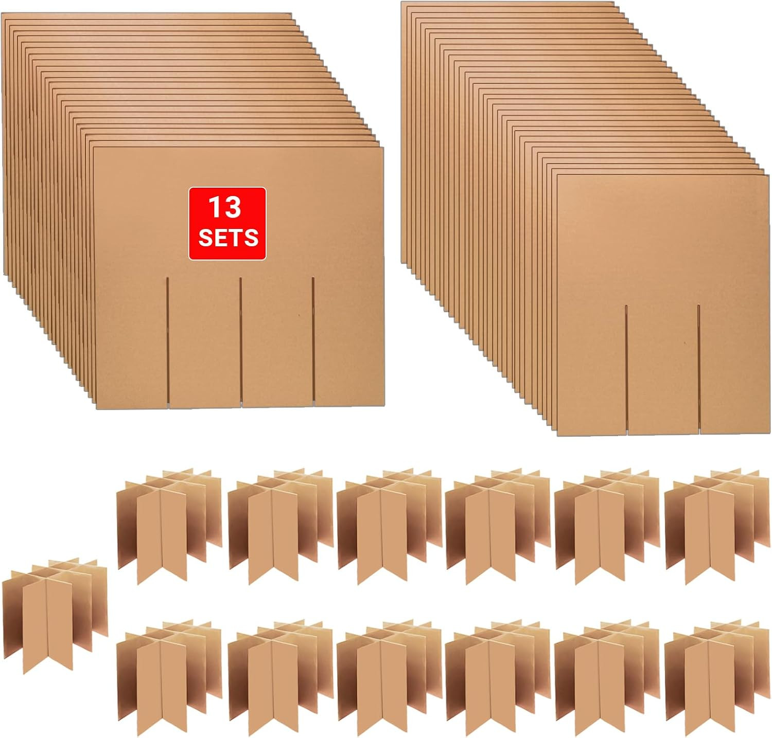 13 Sets Moving Box Glasses Divider Kits Cardboard Dividers Fit Boxes about 16 X