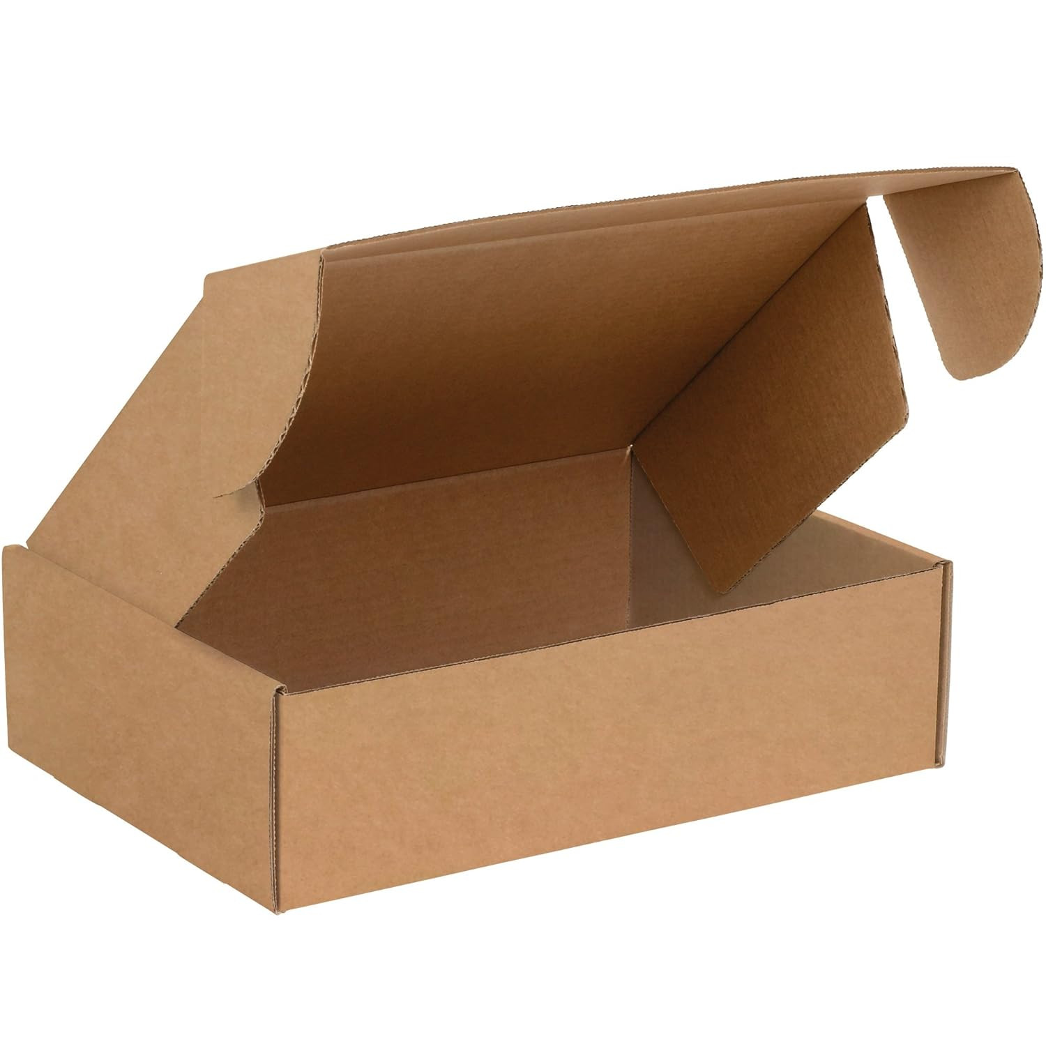 Corrugated Die-Cut, Large Brown Mailing Boxes 12 1/8″ X 9 1/4″ X 3″Pack of 50
