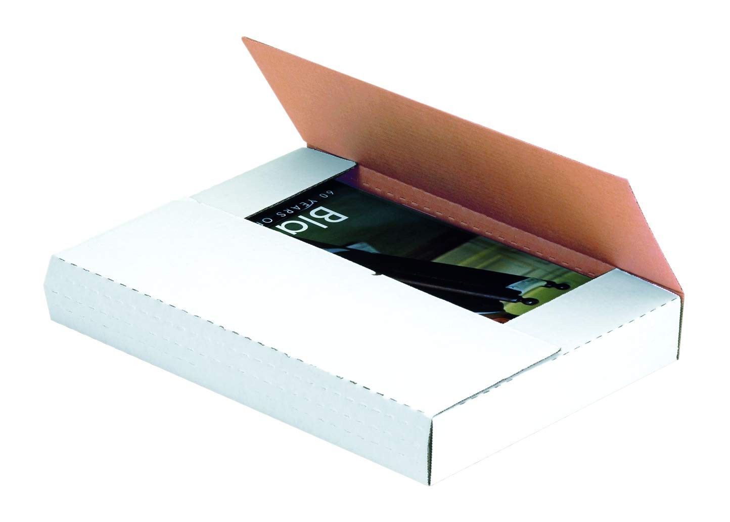 BFM1BK Corrugated Cardboard Easy-Fold Mailers, 11 1/8 x 8 5/8 x 2 Inches, Fol…