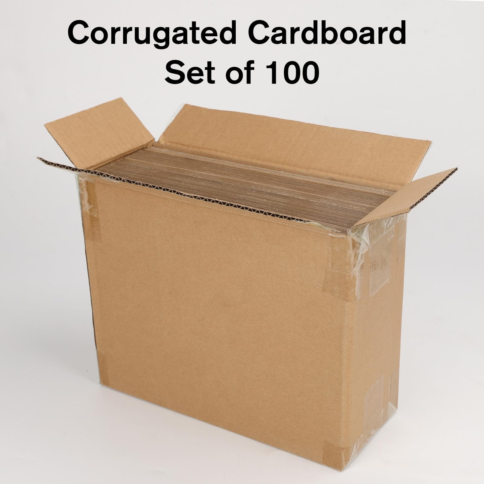 Calenzana 8.5×11 Corrugated Cardboard Sheets Set of 100, Flat B, brown