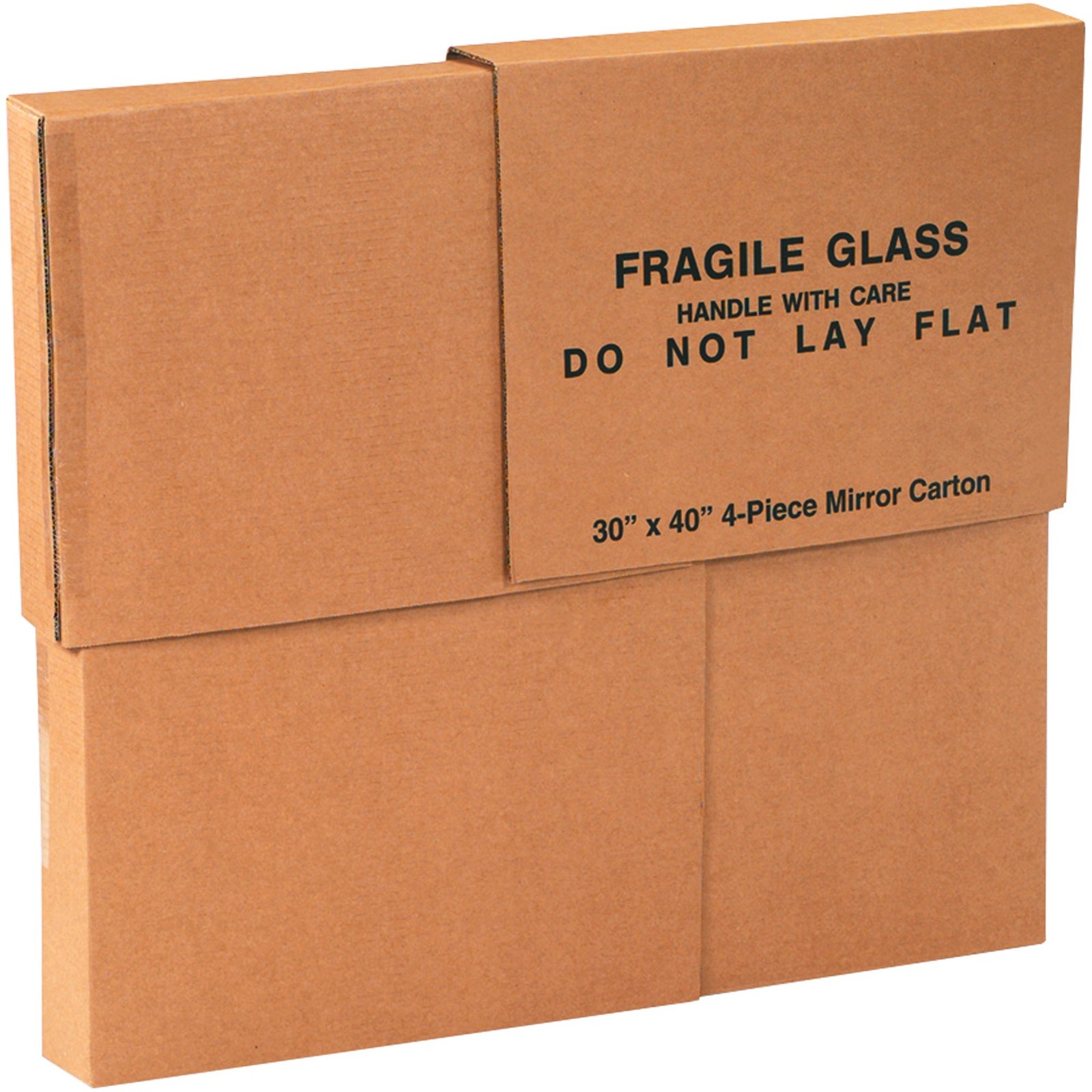Mirror Boxes, 4-Piece, 30′ x 40′ x 3 1/2′ 1 Piece of 30′ x 40′, Kraft (1 Set …