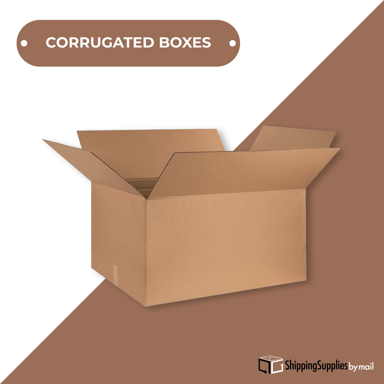 12 1/2 x 12 1/2 x 6″ Corrugated Boxes ECT-32 Brown Shipping Boxes 25/Bundle