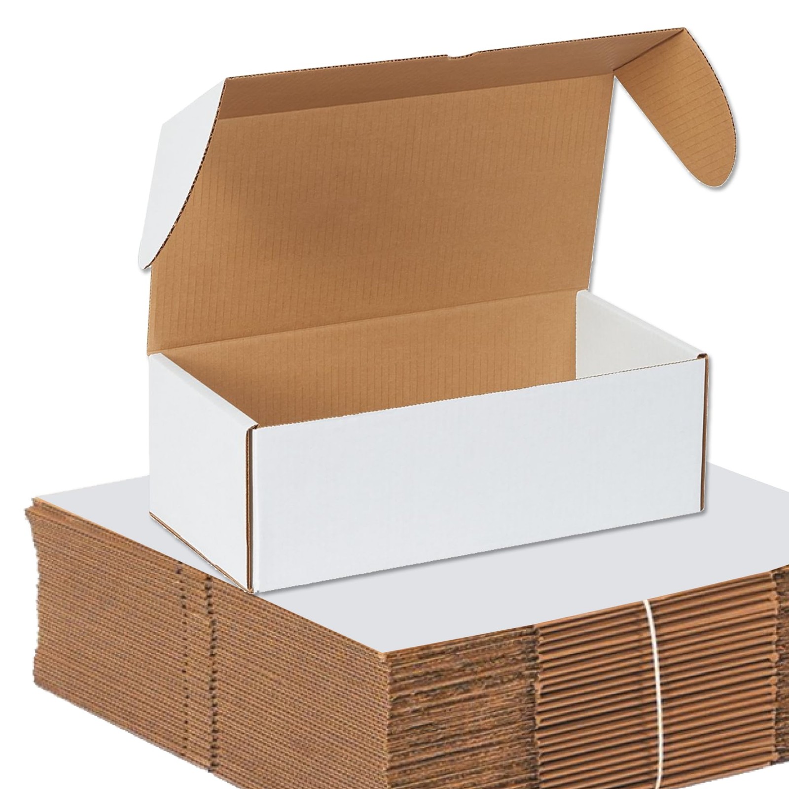 USA 14″ Deluxe Boxes, 14 1/2″L x 7 1/2″W x 5″H, 25-Pack – White Mailers for P…