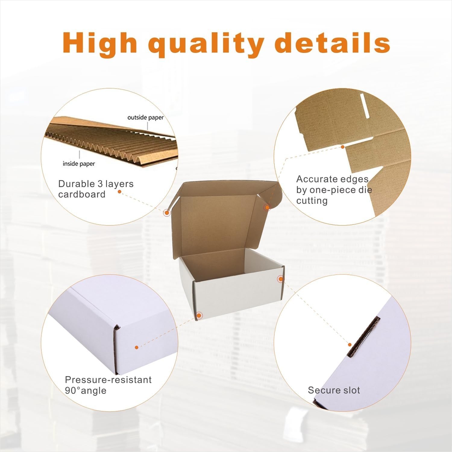 50 Pack Corrugated Cardboard Mailers 7x6x3” for Small Business Needs