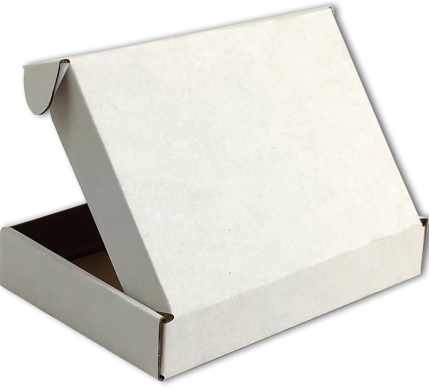 50 Pack 6x4x1 Inch White Corrugated Shipping Boxes, Cardboard Literature Mailers