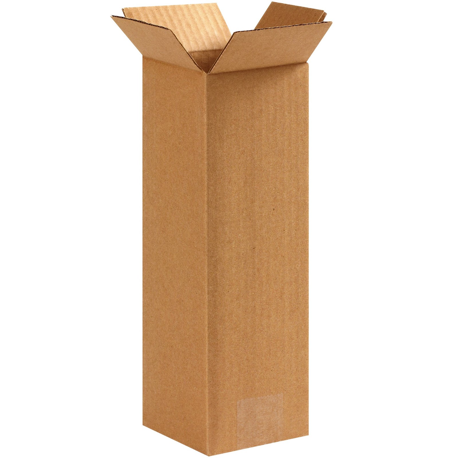 BOX USA 25 Pack of Tall Corrugated Cardboard Boxes, 4 L x 4 W x 12 H, Kraft, Shi