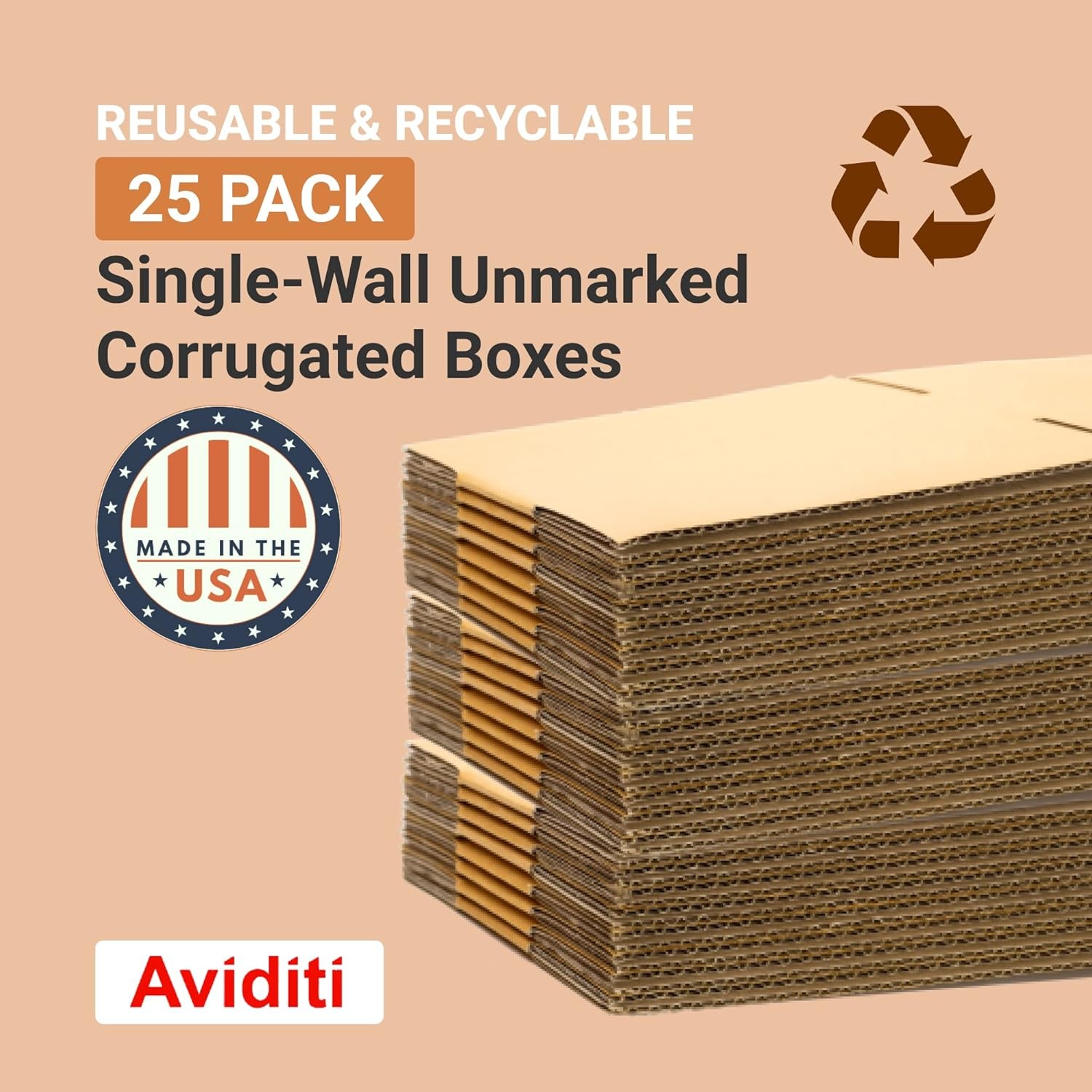 Aviditi 2486 Long Corrugated Cardboard Box 24″ L x 8″ W x 6″ H, Kraft, For Shipp