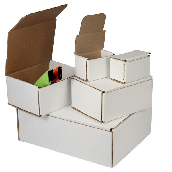 500 – 6x4x3 White Corrugated Shipping Mailer Boxes